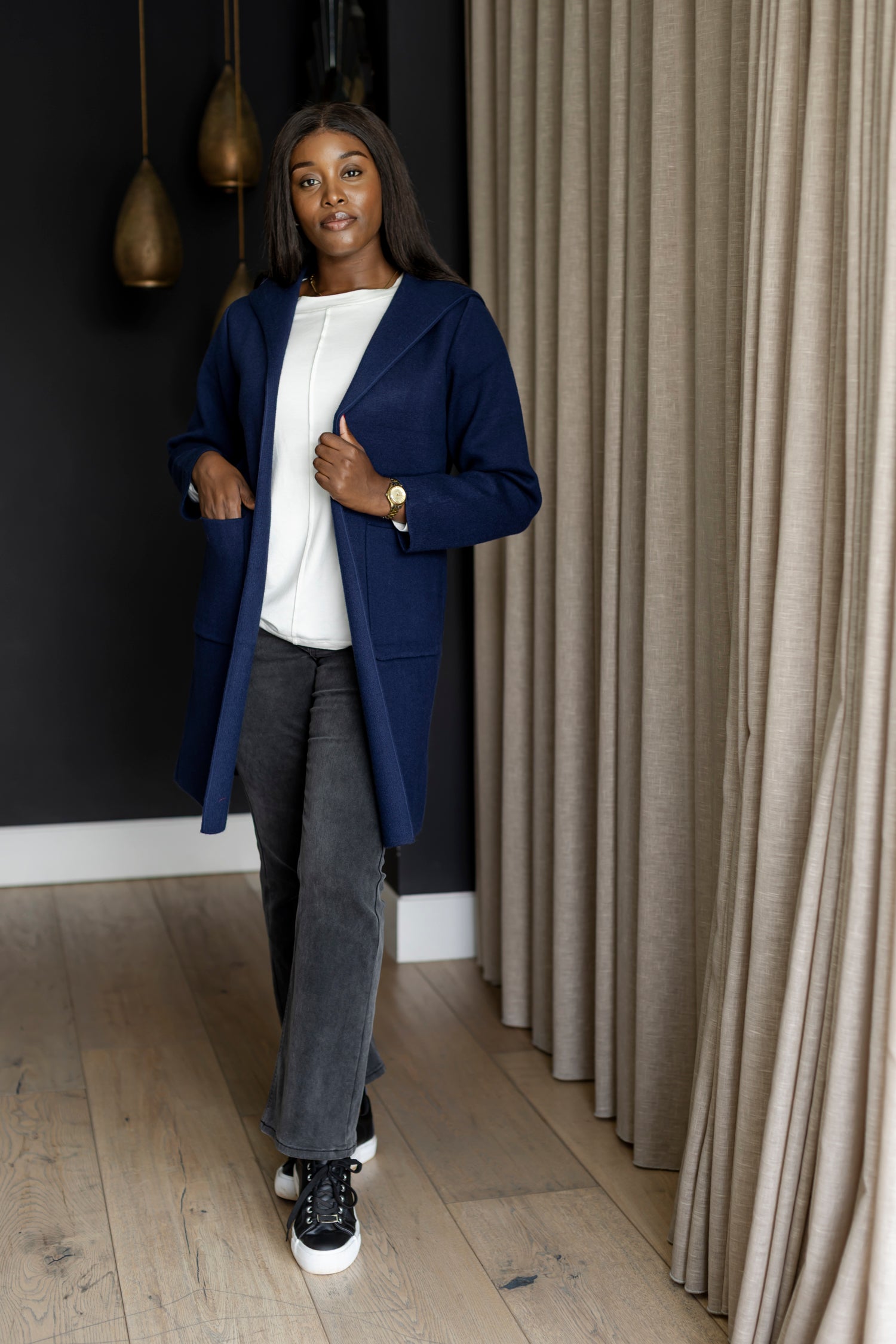 Monaco - Hoody Pom Pom, Navy