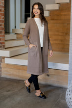 Load image into Gallery viewer, Santiago - Rib Styled Cardi with Pockets, Biscuit
