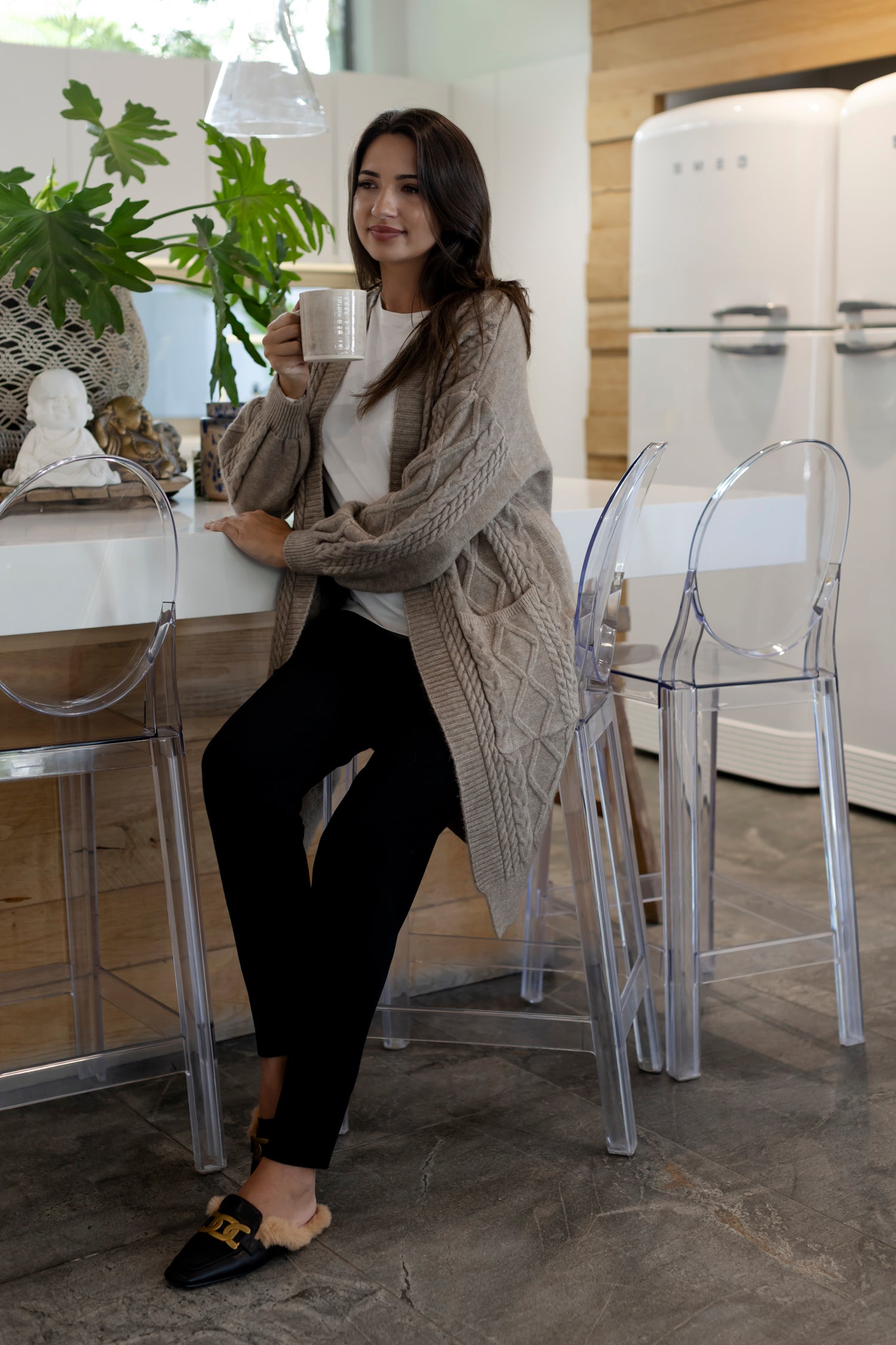 Almeria - Cable Cardi with Pockets