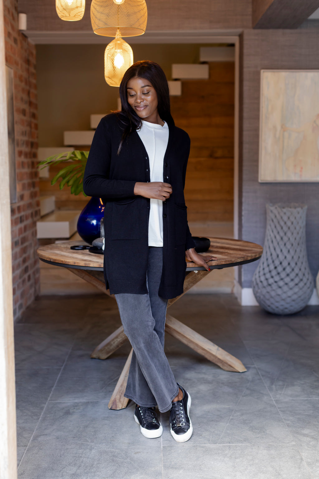 Murcia - Button Cardi with Side Slits
