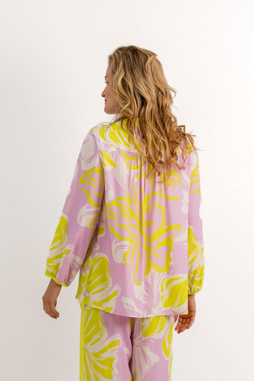 Klara - Styled Shirt with Lime Inset, Sorbet Dreams