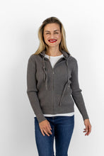 Load image into Gallery viewer, Bergamo - Rib Zipper Hoody, Charcoal
