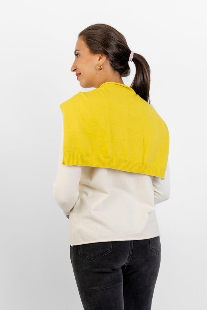 Mock Cardi Scarf - Chartreuse