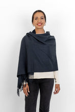 Load image into Gallery viewer, Scarf - Warm Handle with Fringe, Ink Blue
