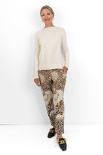 Load image into Gallery viewer, Roxanne - Classic Pant, Natural Animal &amp; Chain Design
