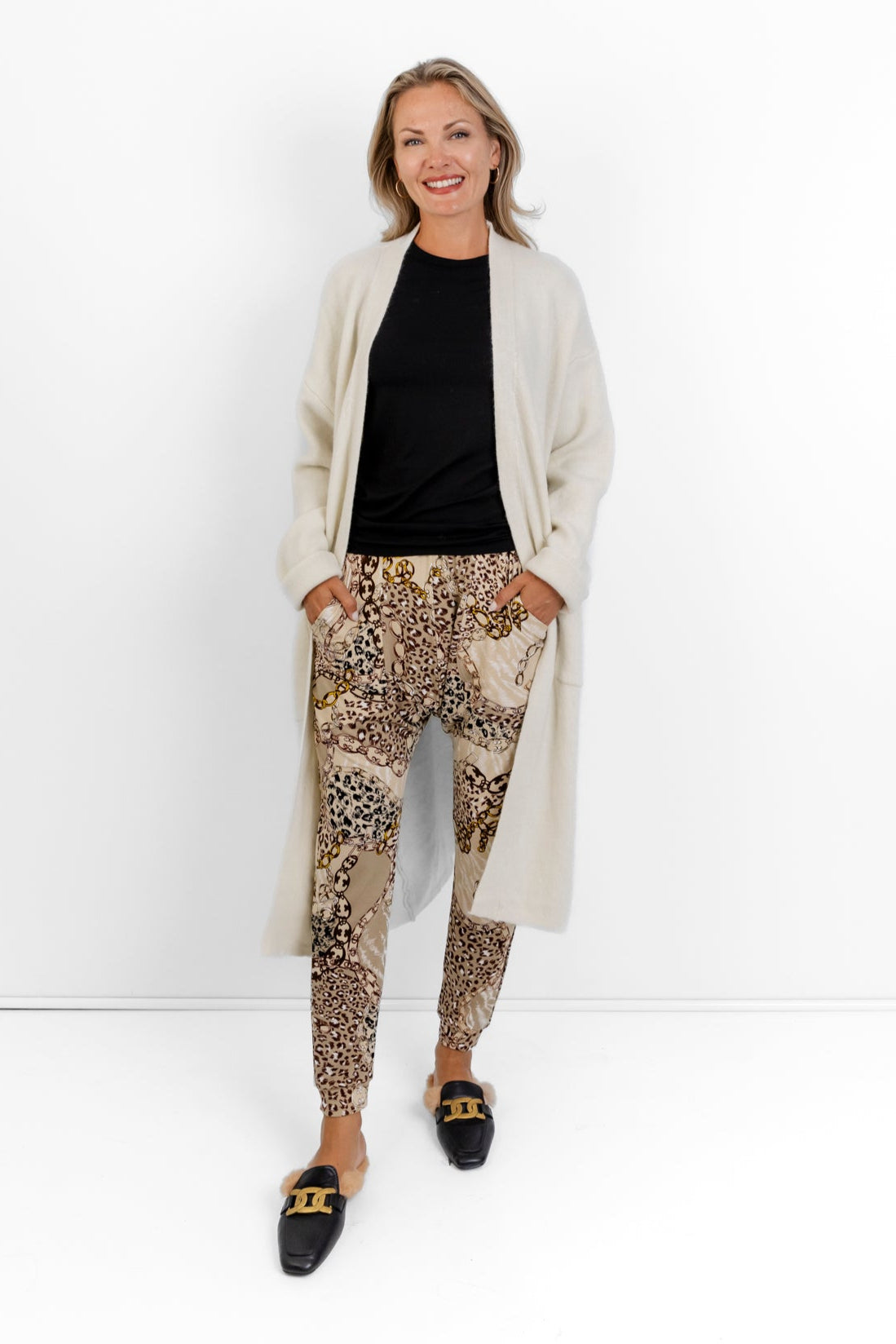 Bianca Harem Styled Pant - Natural Chain