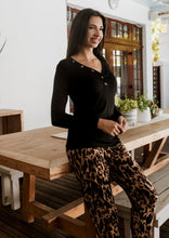 Load image into Gallery viewer, Adrianna - Styled Top with Buttons, Black
