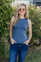 Load image into Gallery viewer, Alexa - High Neck Fitted Cami, Periwinkle
