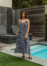 Load image into Gallery viewer, Alessia - Flowy Dress, Black Grecian Leaves
