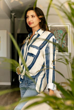 Load image into Gallery viewer, Freya - Azure Stripes, Classic Shirt
