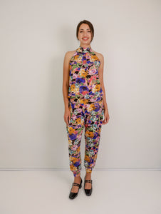 Felicite Halter Neck Jumpsuit -  Raindrop Rose