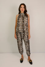 Load image into Gallery viewer, Felicite Halter Neck Jumpsuit -  Classic Animal, Warm Handle
