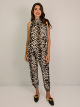 Load image into Gallery viewer, Felicite Halter Neck Jumpsuit -  Classic Animal, Warm Handle
