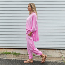 Load image into Gallery viewer, Gemma - Boho Shirt, Hot Pink Pigment Dye
