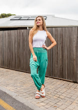 Load image into Gallery viewer, Romi - Harem Styled Pants, Fern Green Pigment Dye
