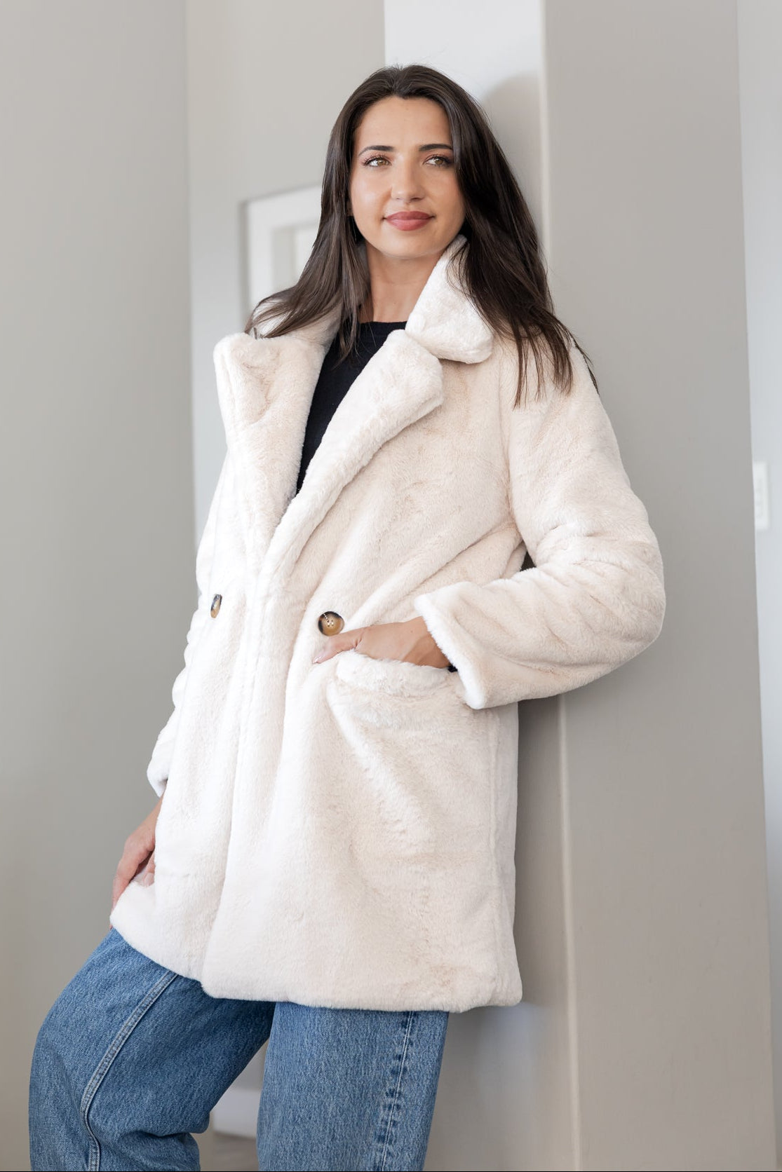 Montreal - Faux Fur Lined Jacket, Cream