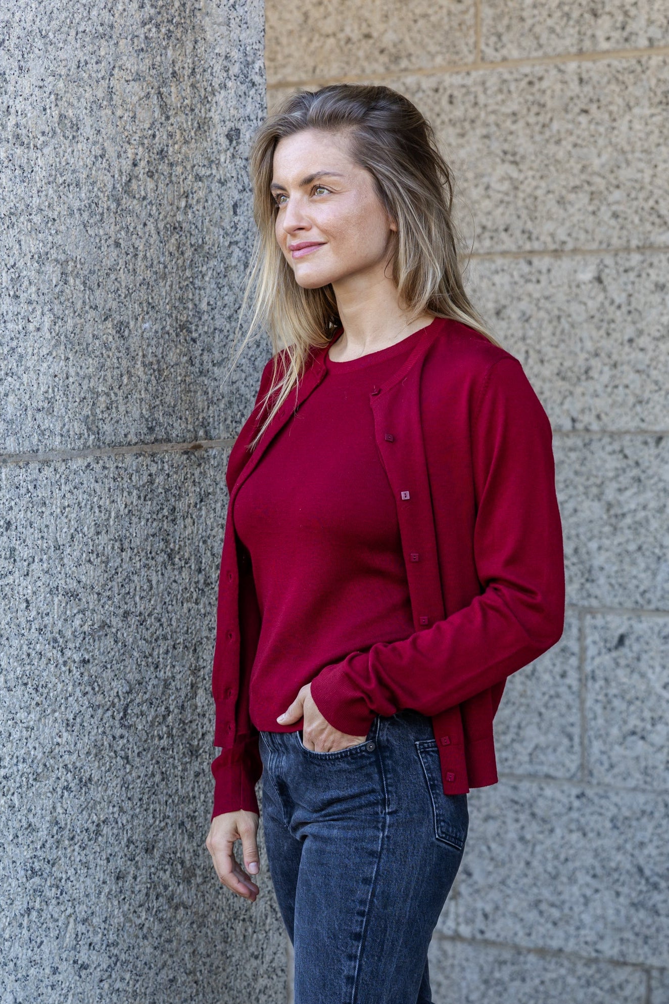 Santa Ana - Classic Twin Set, Cherry Red