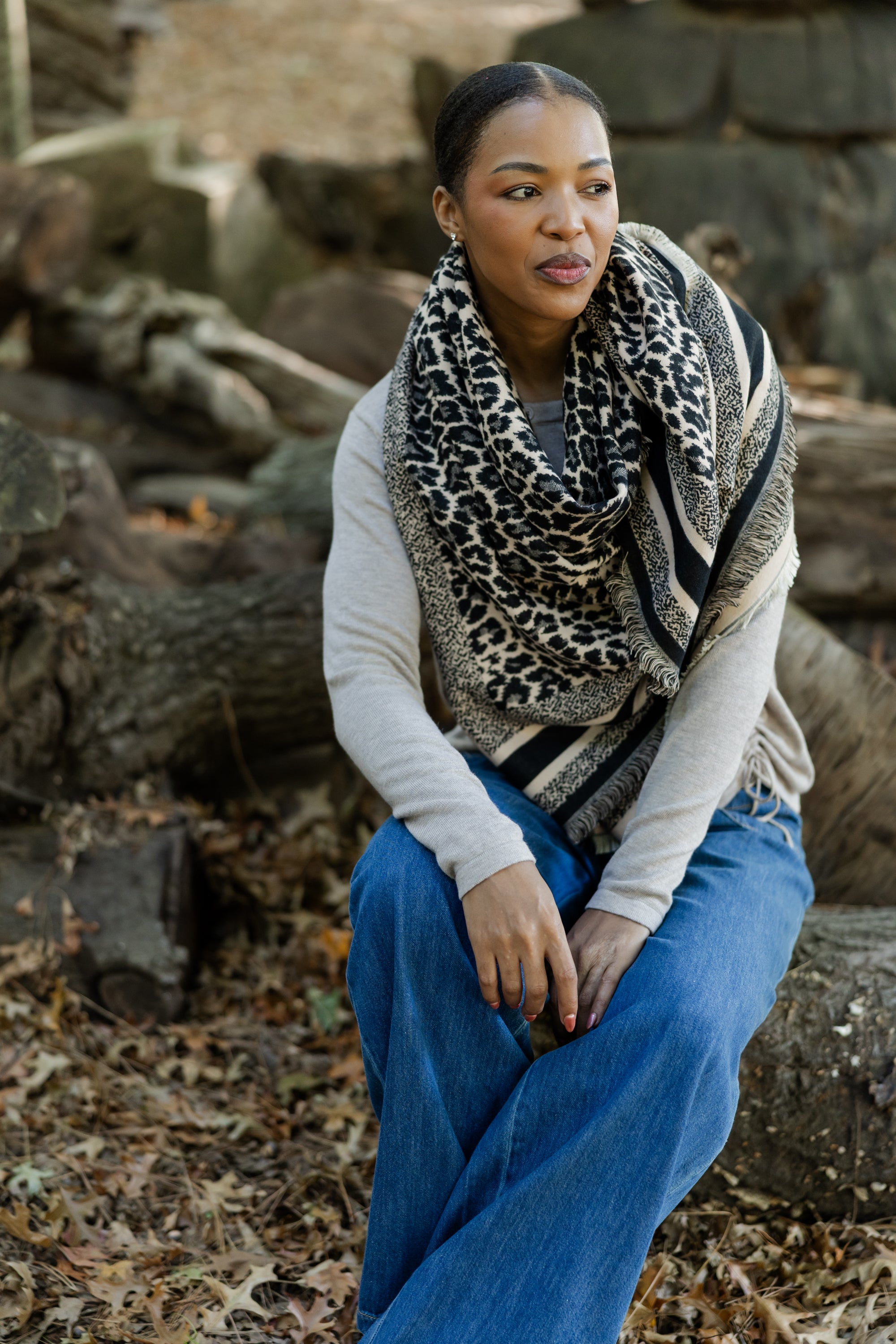 Large Square Scarf - Animal Design