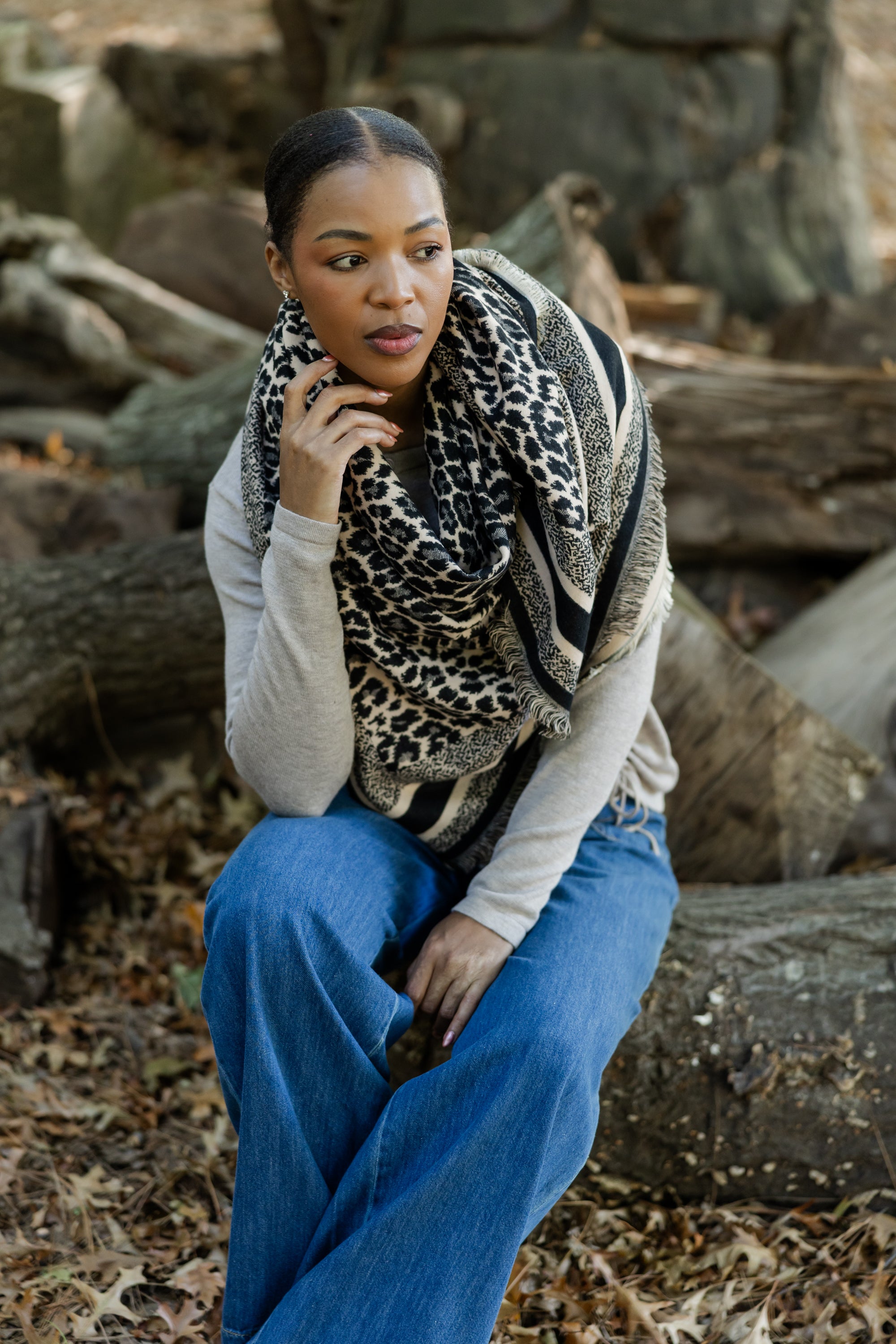 Large Square Scarf - Animal Design