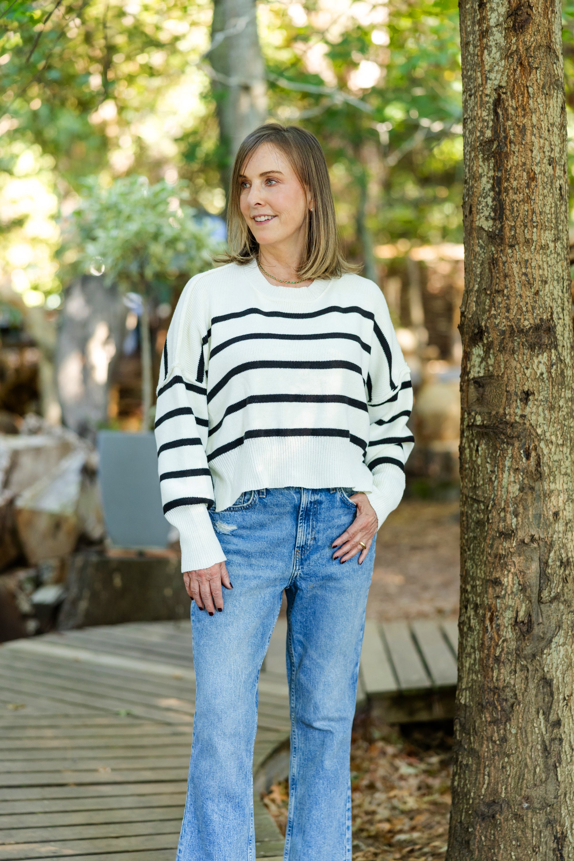 Tripoli - Boxy Stripe Casual Knit