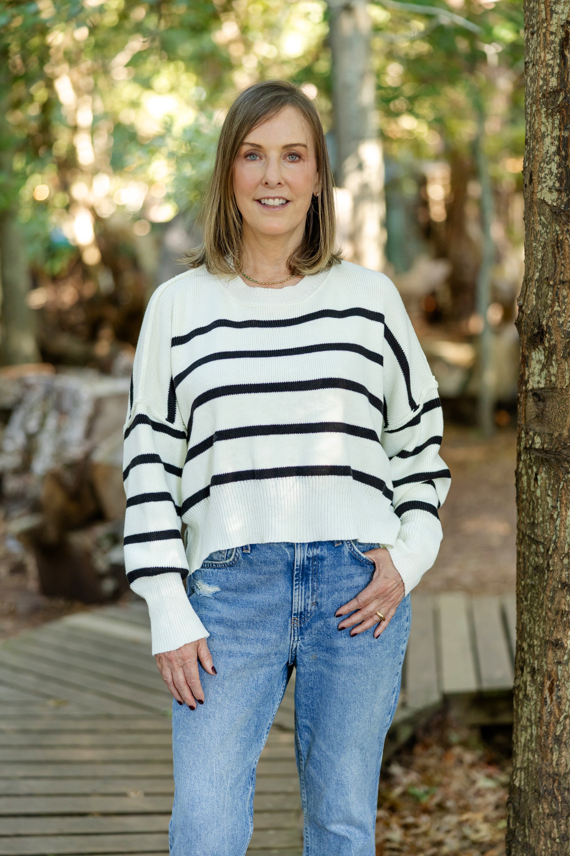 Tripoli - Boxy Stripe Casual Knit