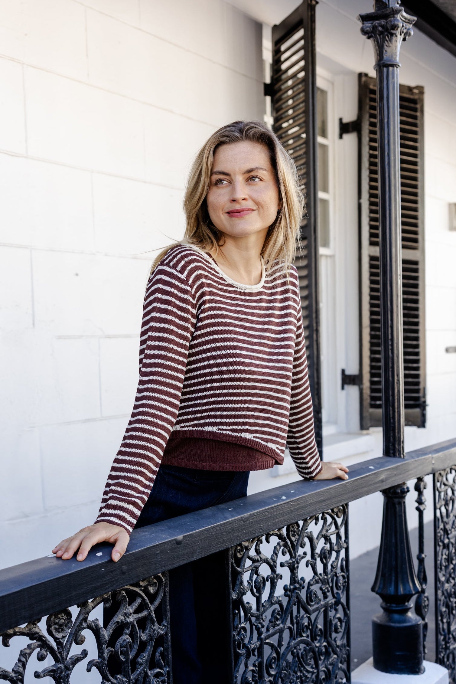 Vista - Stripe Knit with Built-in Cami Detail