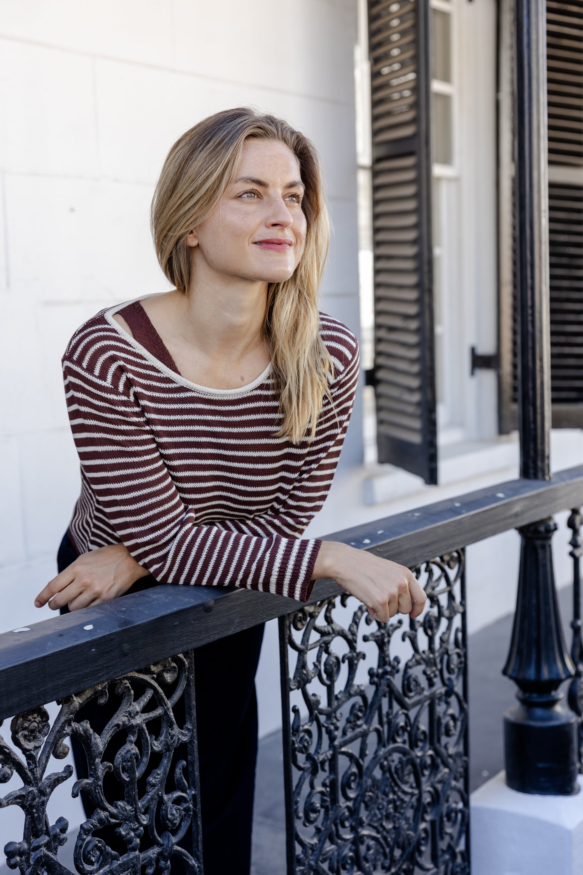 Vista - Stripe Knit with Built-in Cami Detail