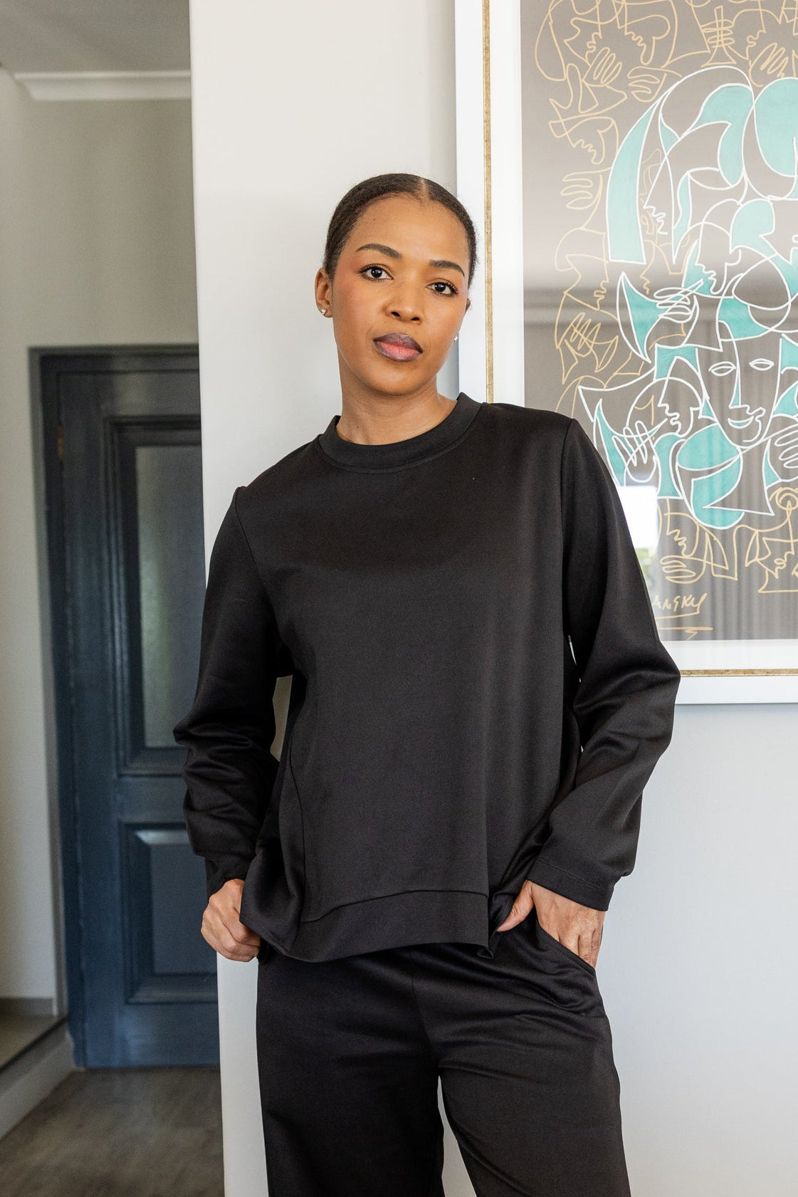 Lukita - Styles Top w Insets, Black Scuba