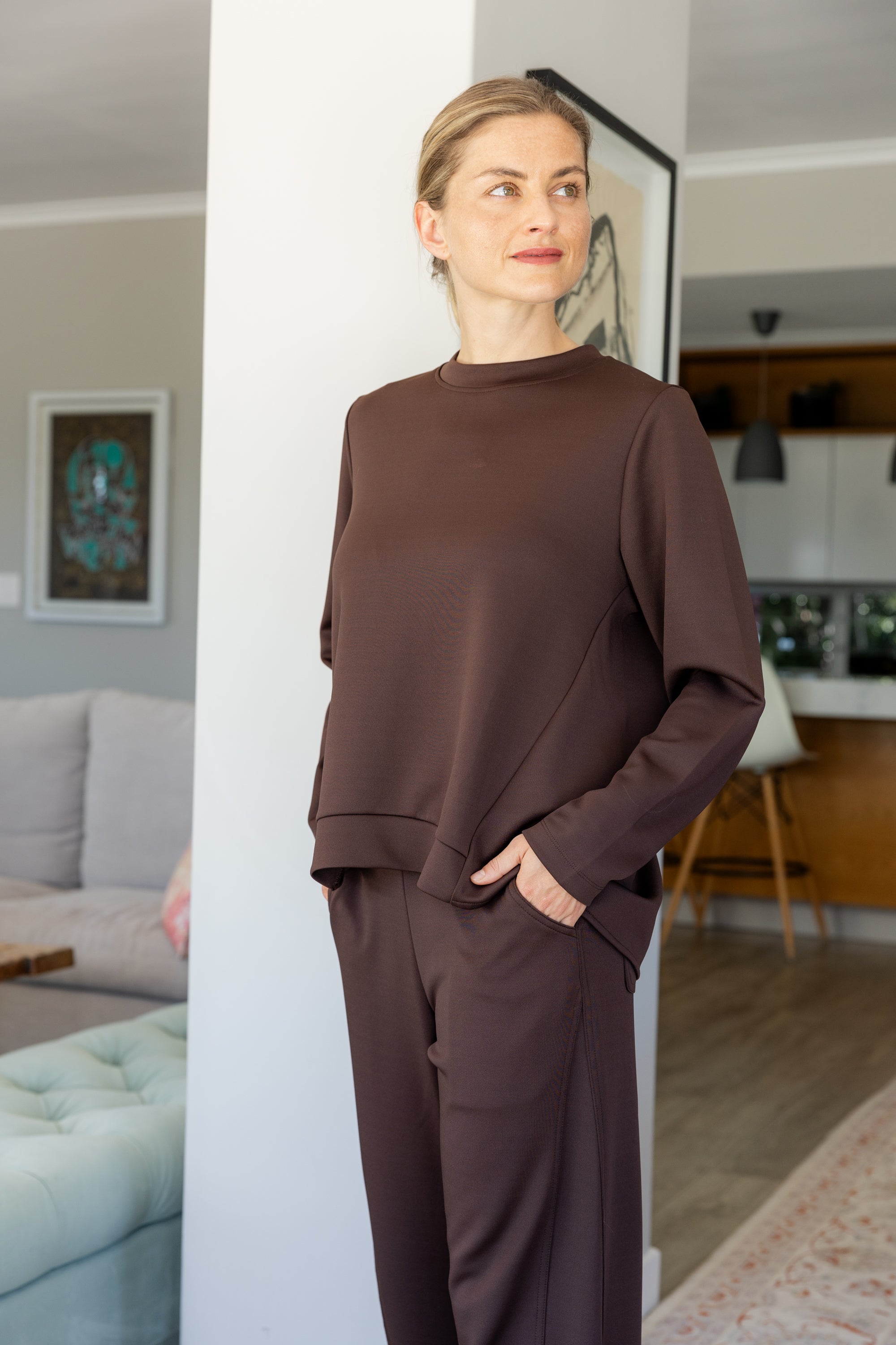 Lukita - Styles Top w Insets, Choc Scuba