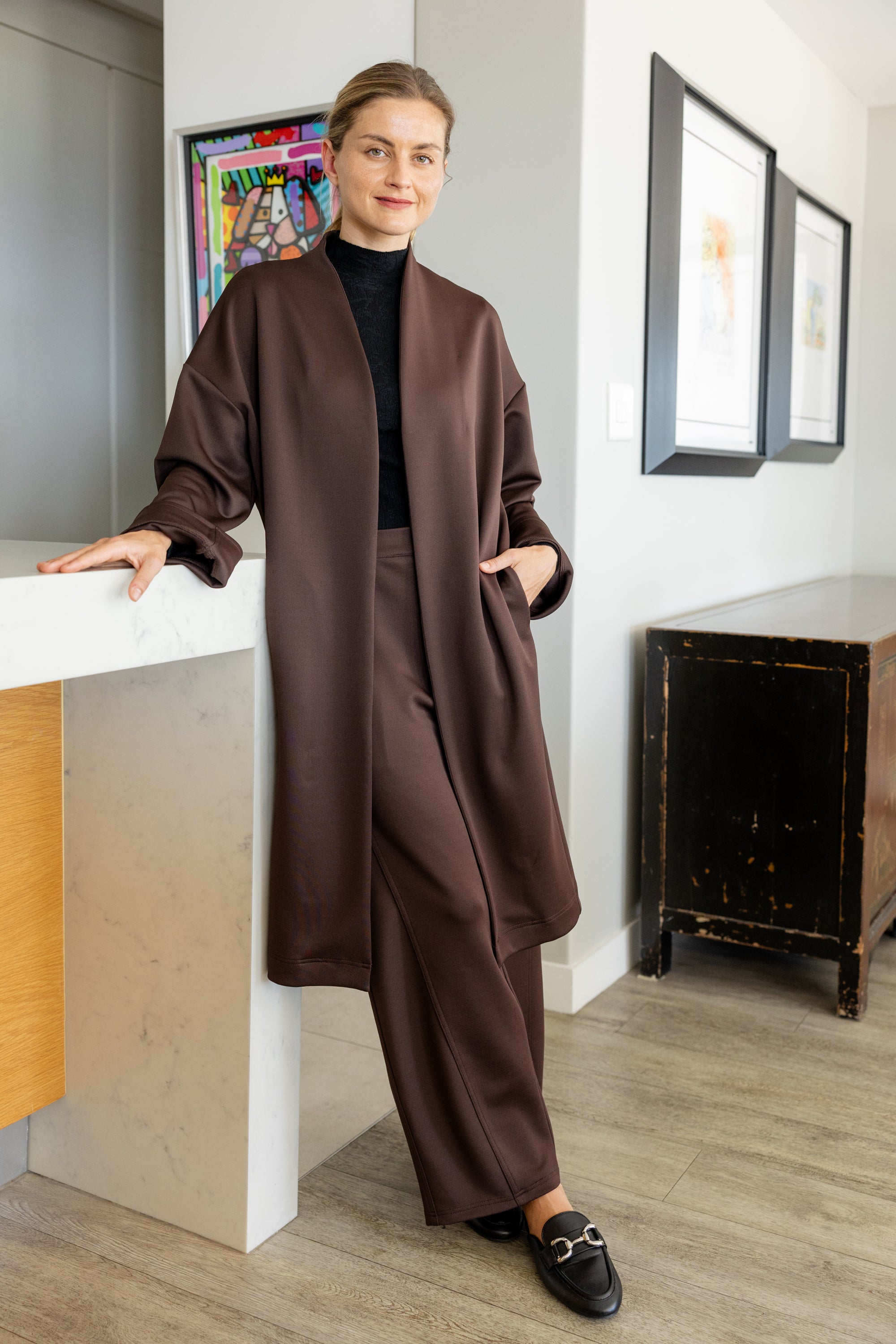 Allora - Scuba Cocoon Styled Coat