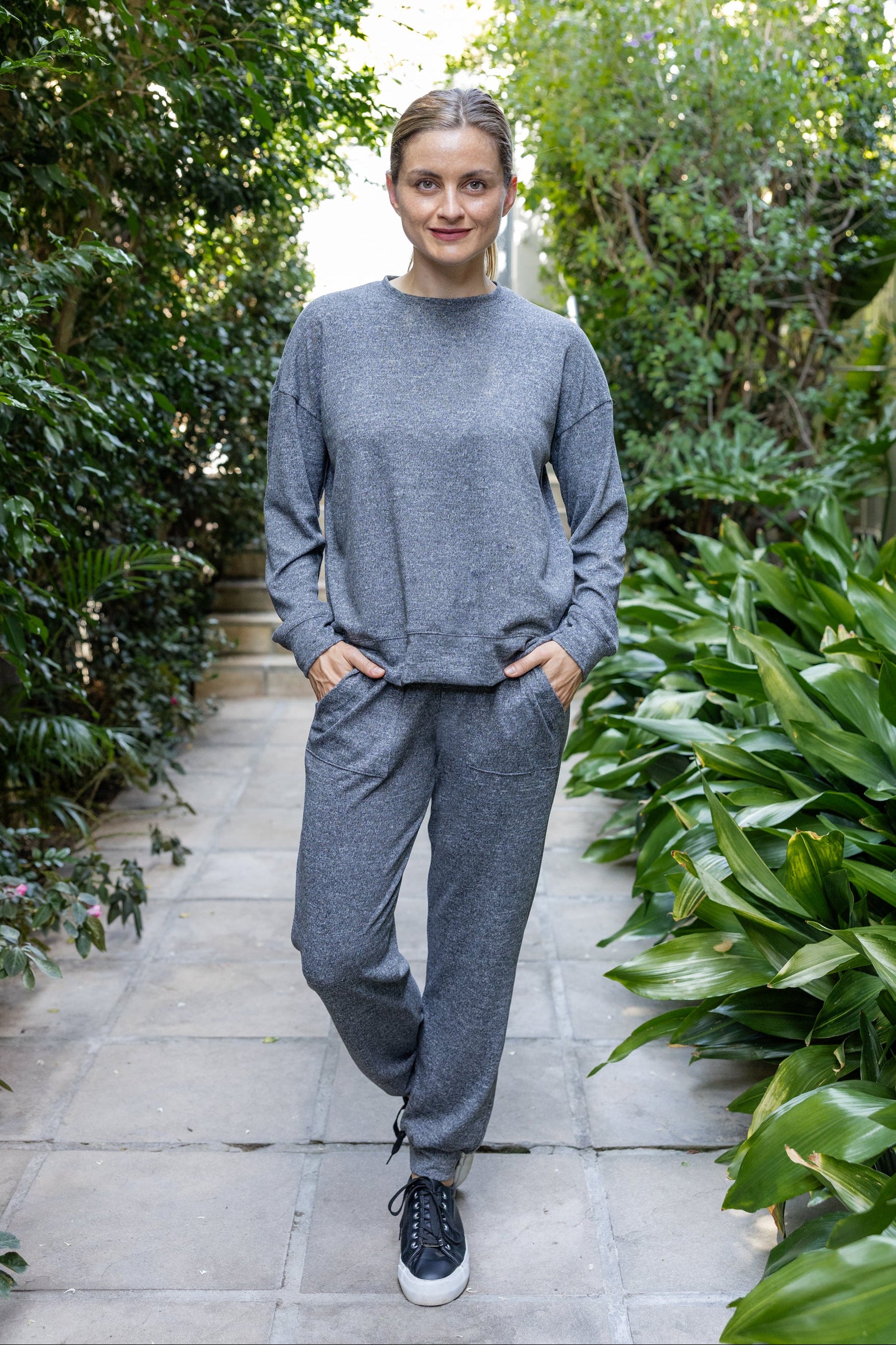 Julita - Super Soft Cut & Sew Styles Top, Charcoal Grey