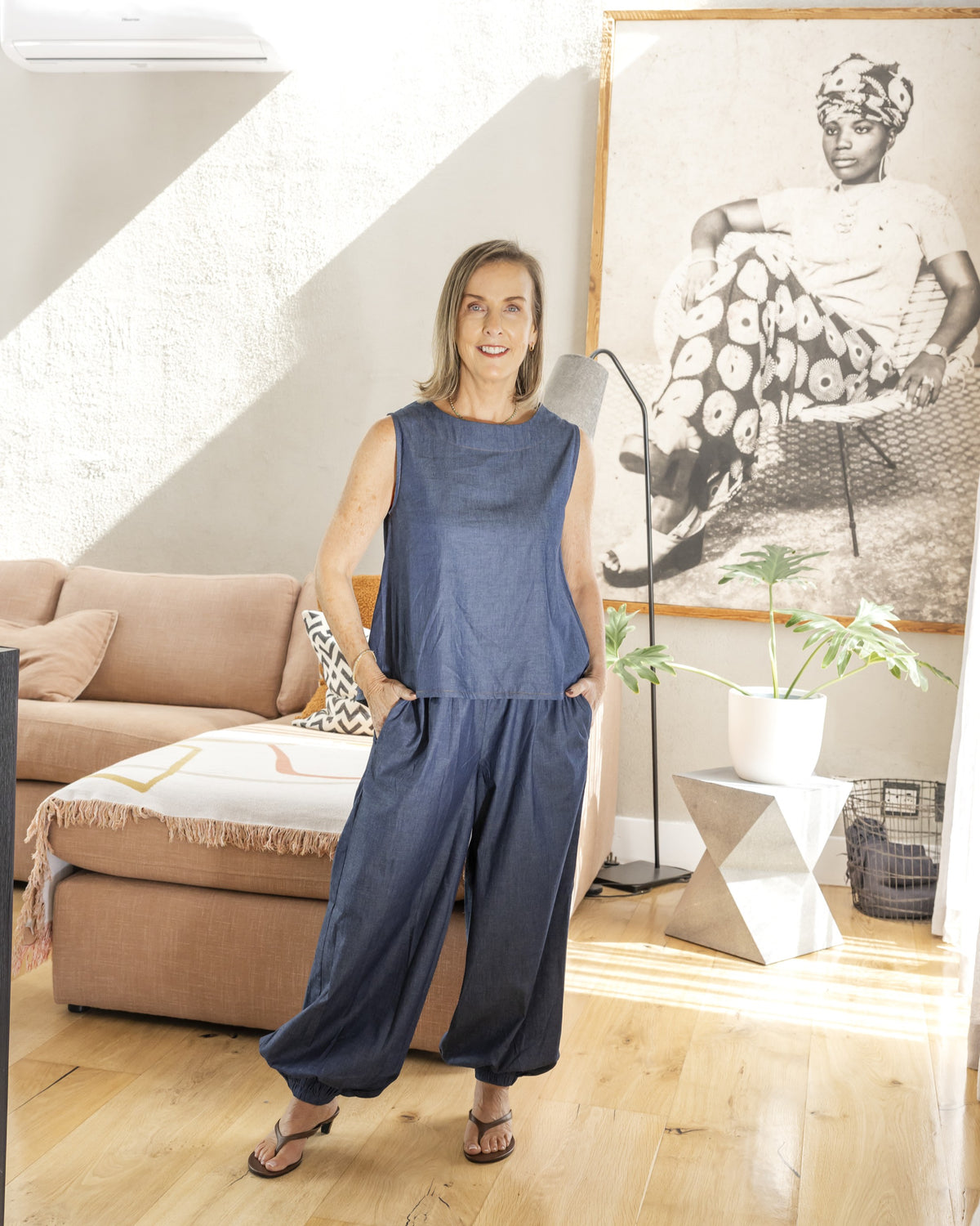 Pomono- Balloon Pant, Denim