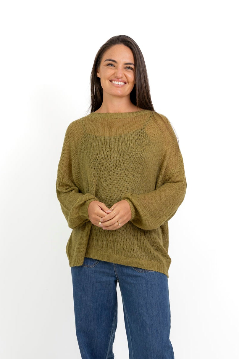 Ontario - Loose Gauge Knit, Fern Green