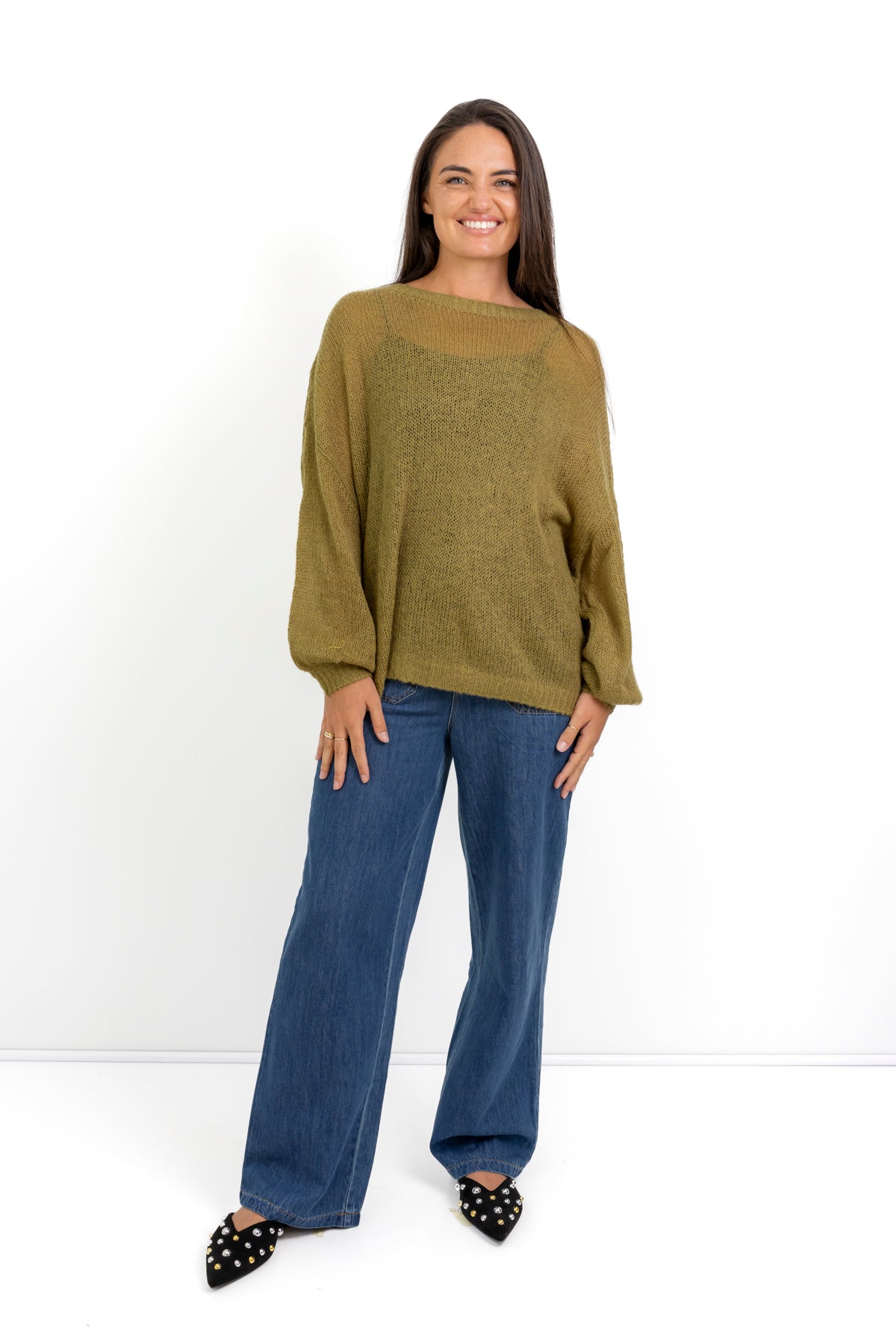 Ontario - Loose Gauge Knit, Fern Green