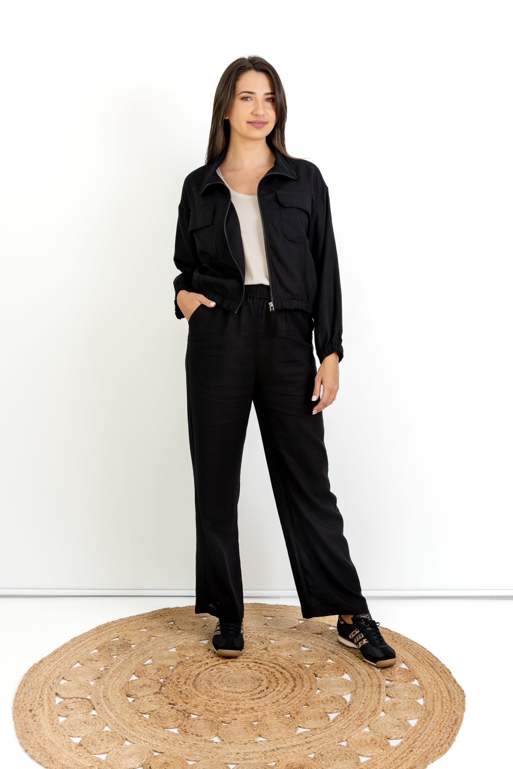 Otto- Zipper Styled Jacket, Black