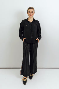 Robyn - Shacket styled Shirt, Black