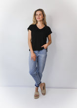 Load image into Gallery viewer, Noelle - V-neck Top with Ladder Lace Detail
