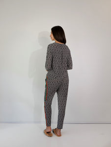 Kiki Styled Jumpsuit with Tape - Rain Drops