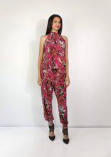 Load image into Gallery viewer, Felicite Halter Neck Jumpsuit - Abstract Cerise
