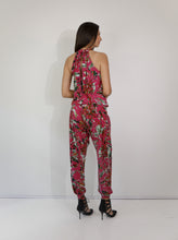 Load image into Gallery viewer, Felicite Halter Neck Jumpsuit - Abstract Cerise
