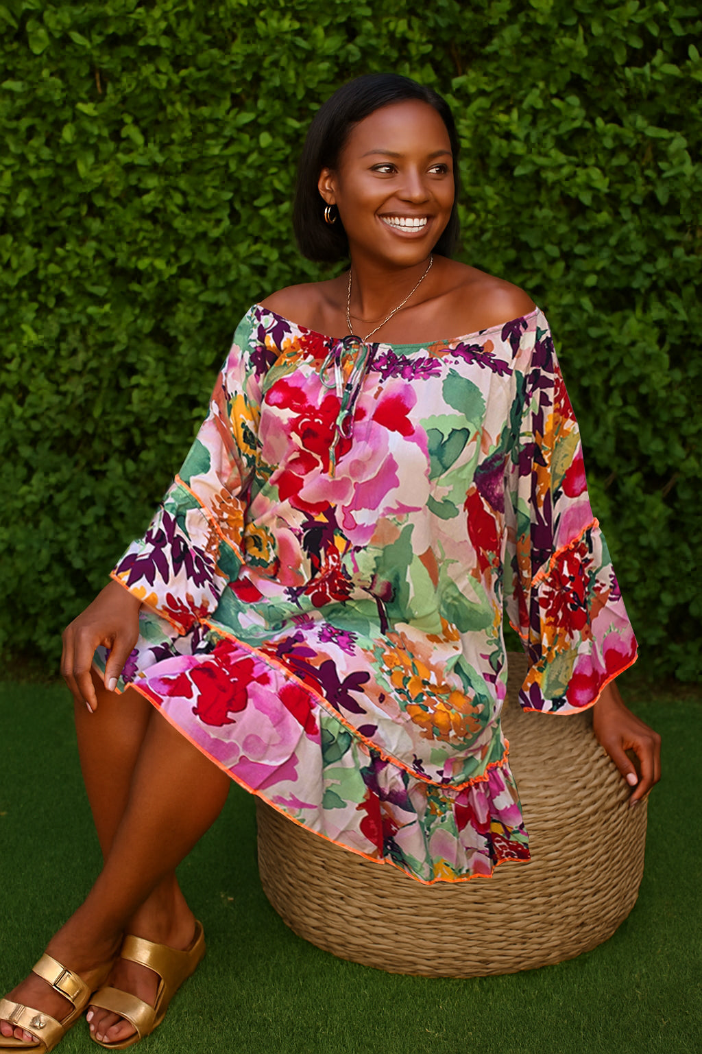 Sue - Boho Dress, Garden Breeze