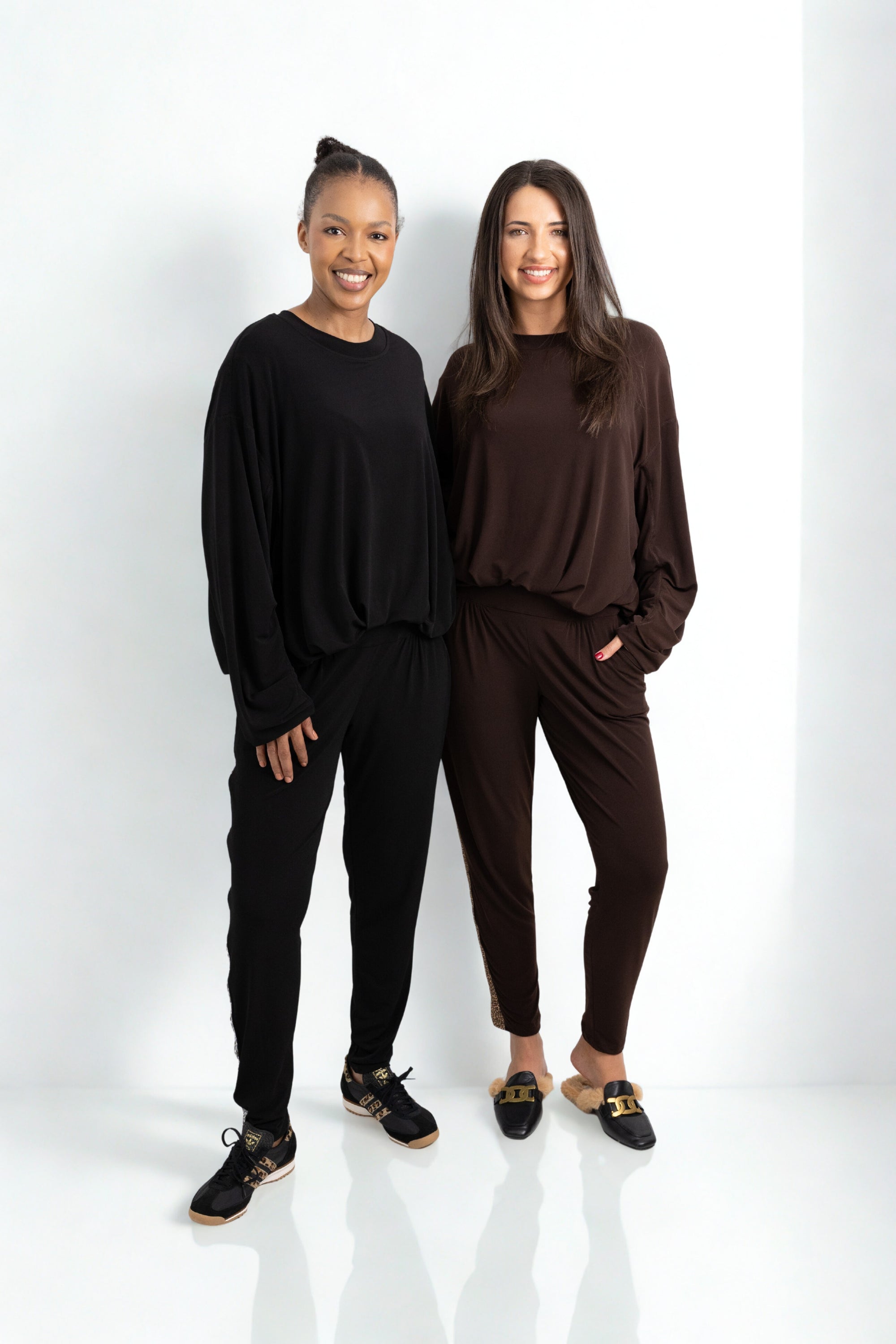 Bibi - Double Layer Top with Seam Detail, Black