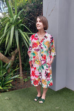 Load image into Gallery viewer, Meryl - Shirt Dress with Tab Sleeves, Garden Breeze
