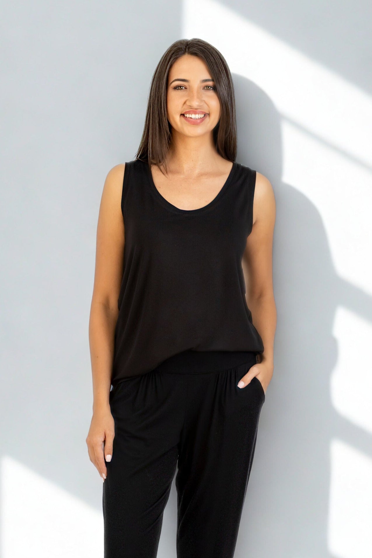 Ash - Easy Fit Cami, Black