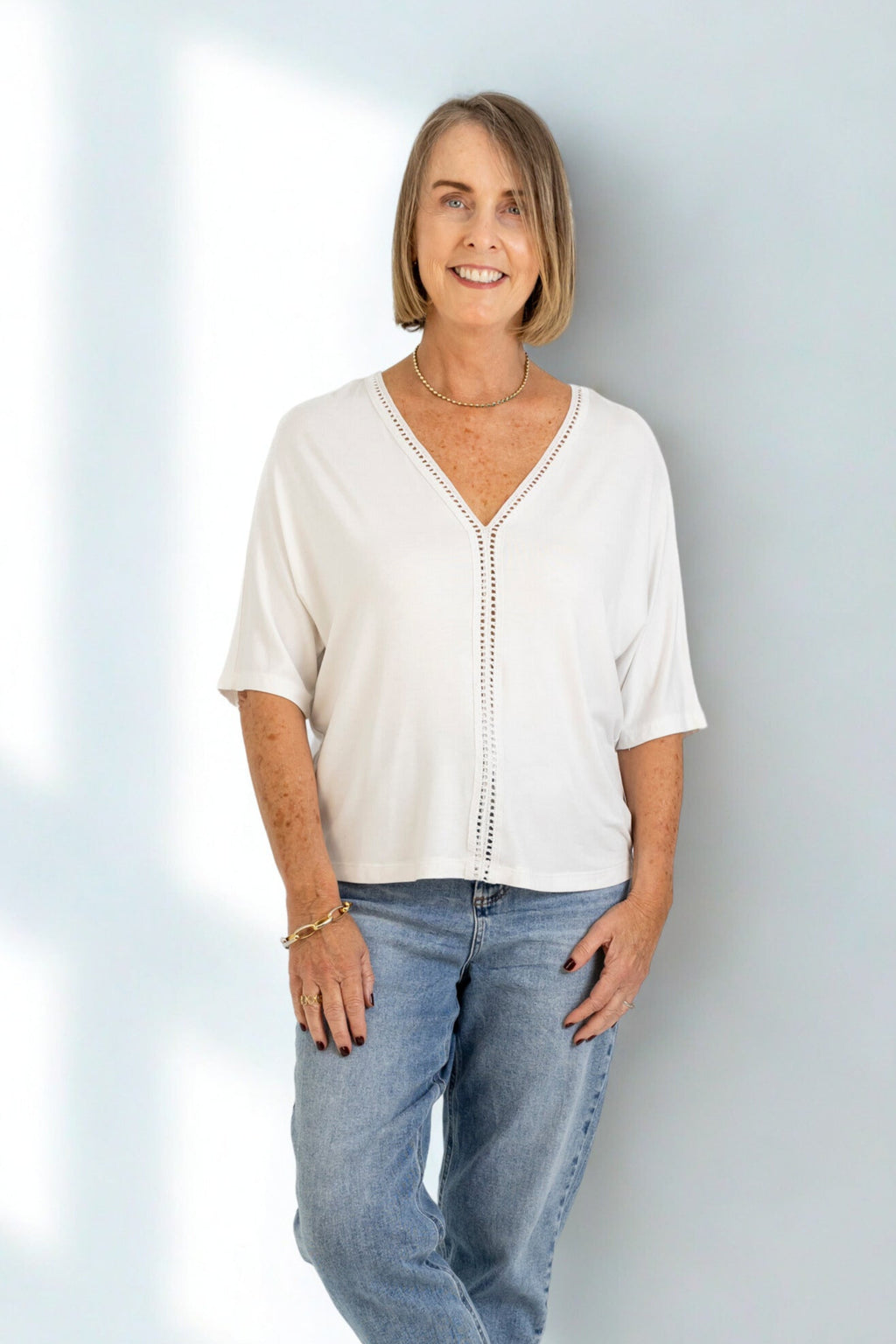 Eva - V Neck with Ladder Lace