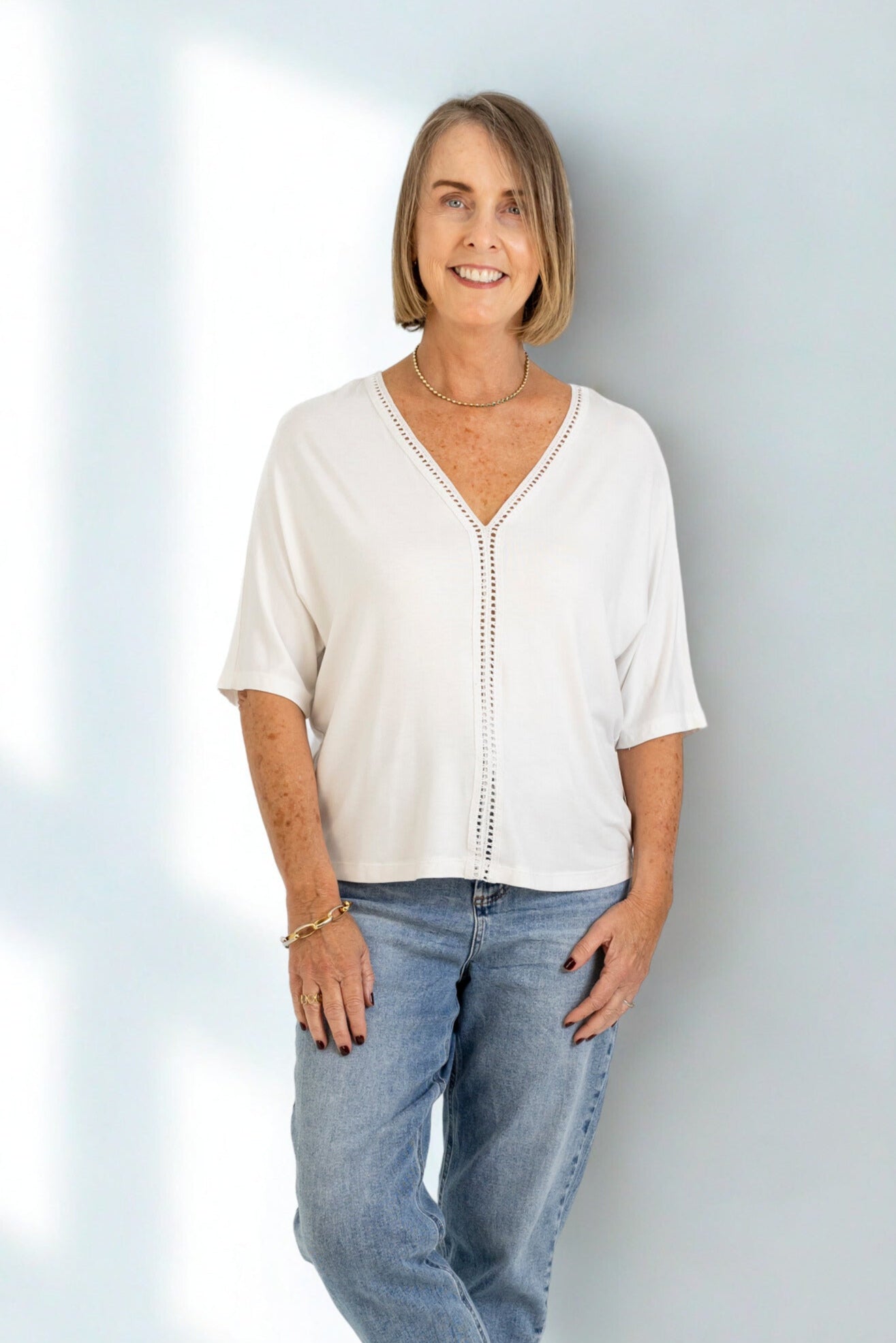 Eva - V Neck with Ladder Lace