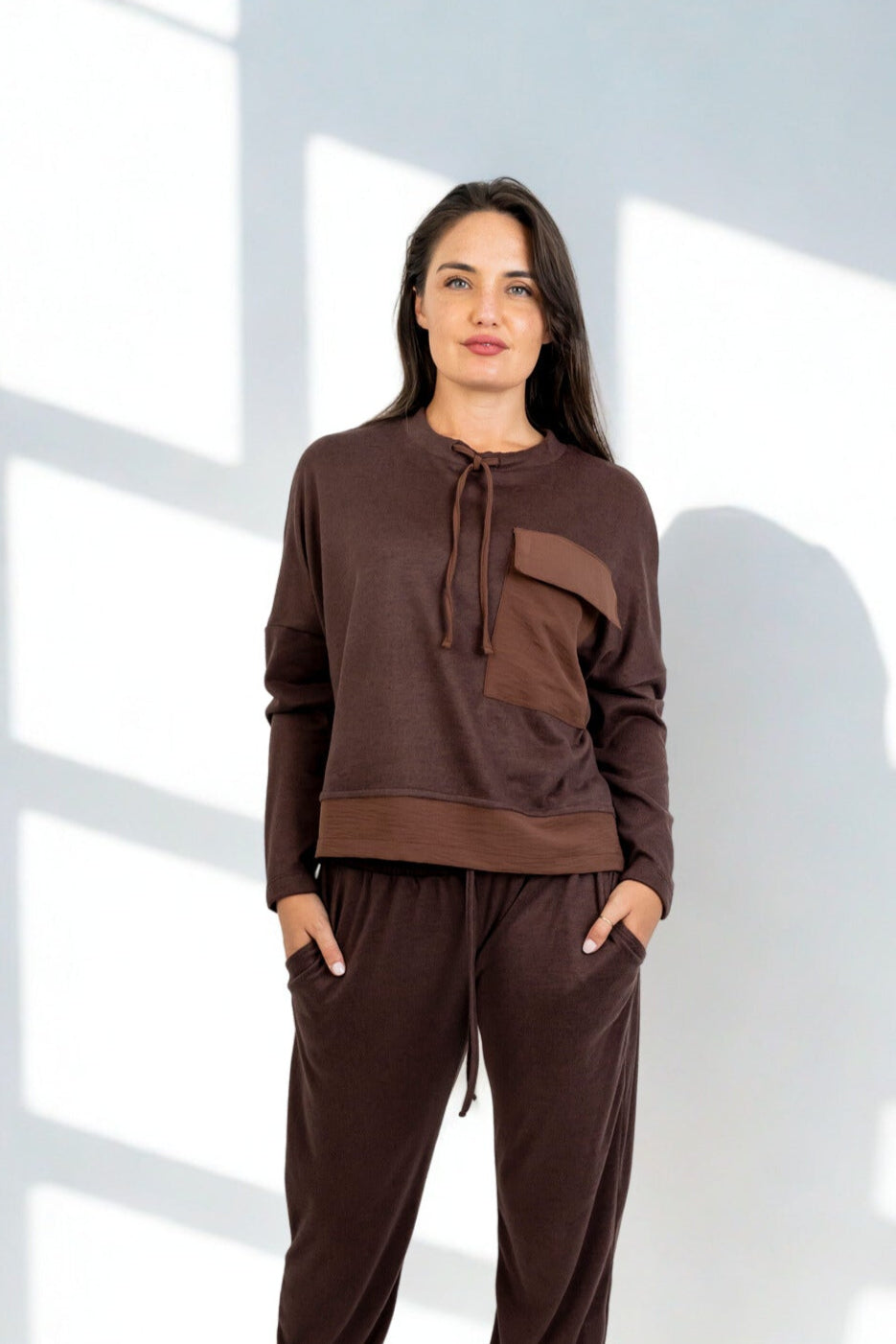 Madi - Box Top with Airflow Detail, Choc
