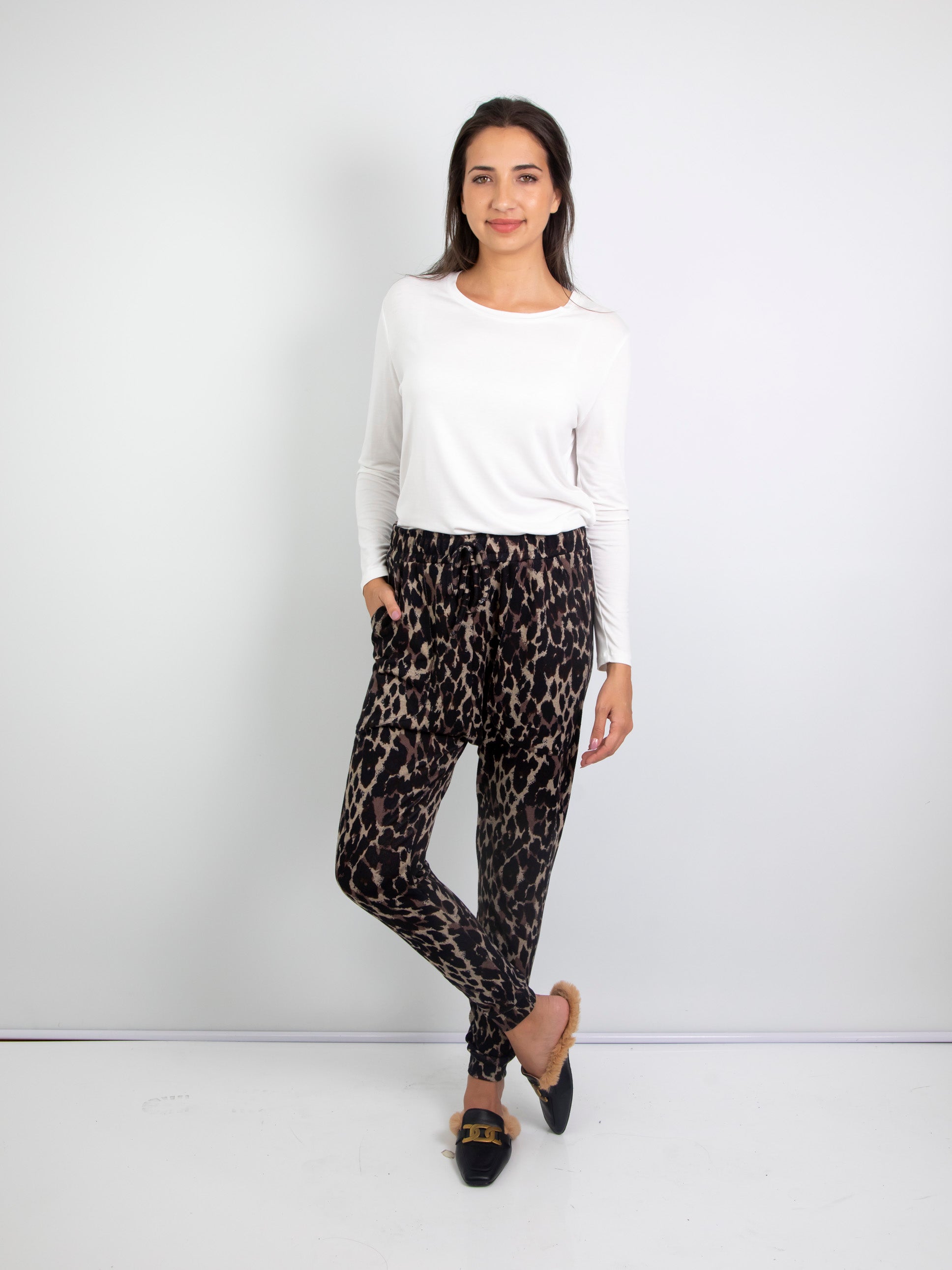Bianca - Harem Styled Pant, Warm Handle Classic Animal