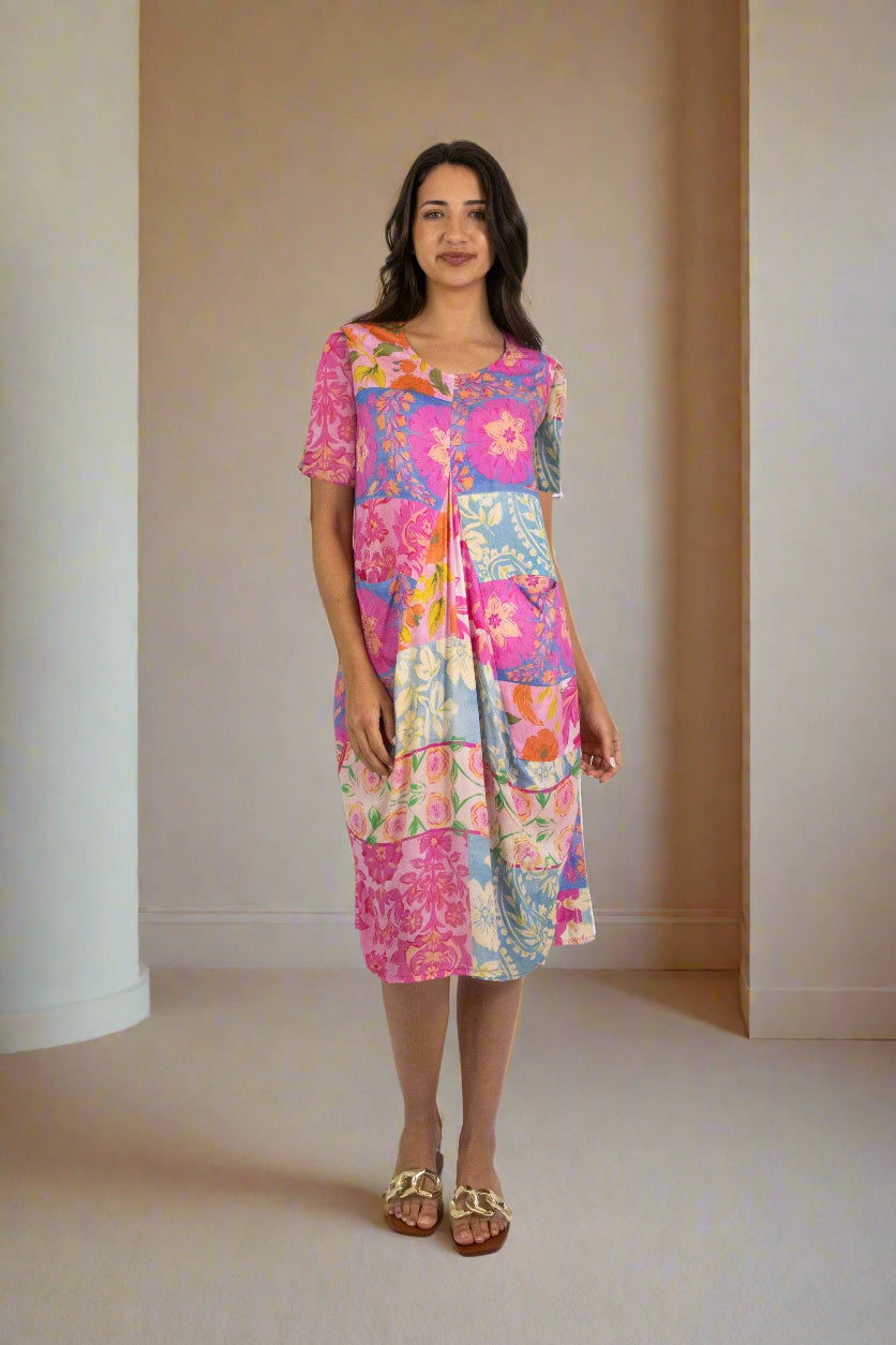 Jordy - Dress with Inverted Pockets, Pastel Serenade