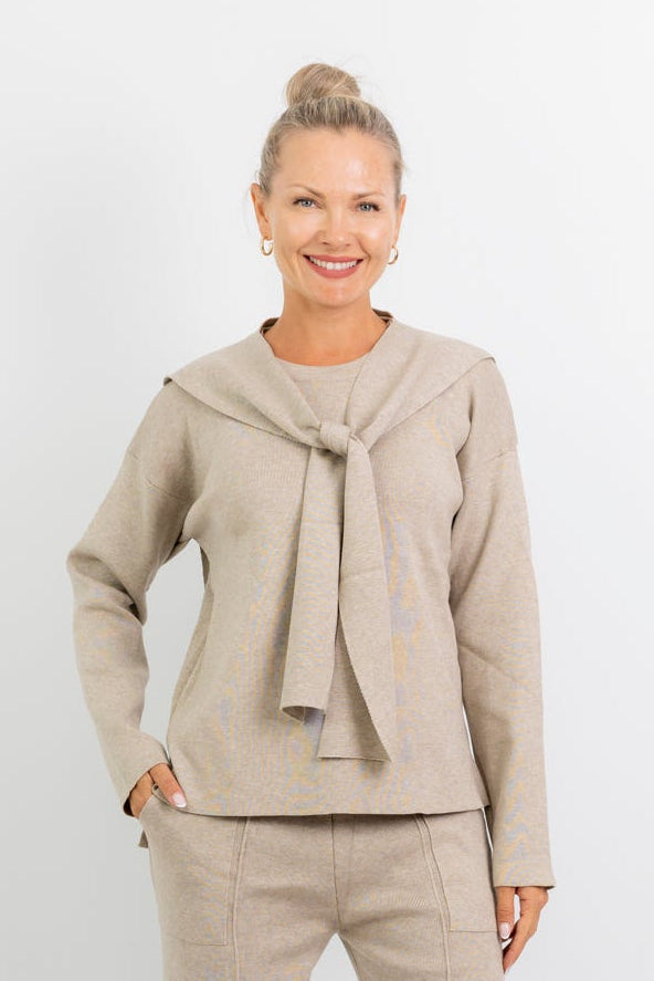 Santa Fe - Knit Top with Matching Mock Cardi
